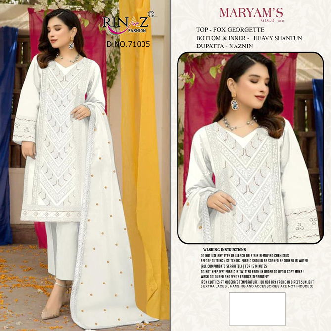 Rinaz Mariyam Gold 23 Trending Pakistani Suits Catalog
